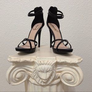 4” Black, Open Toe Heel